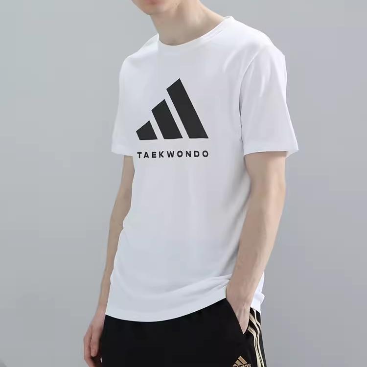 adidas Футболка ТАЭКВОНДО Унисекс Белый Черный adiCLTS24TKP-WB