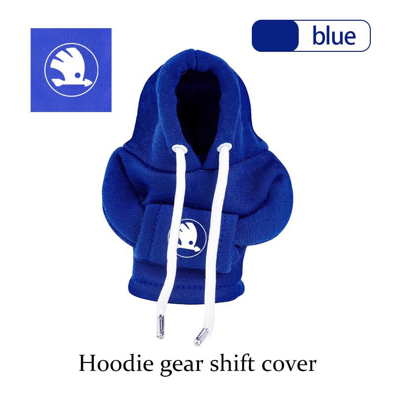 ptncy6 For Skoda Car Logo Gear Shift Knob Cover Hoodie Manual Gear Sweatshirt Decoration Kamiq MK3 Roomster Rapid Kodiaq Karoq Fabia