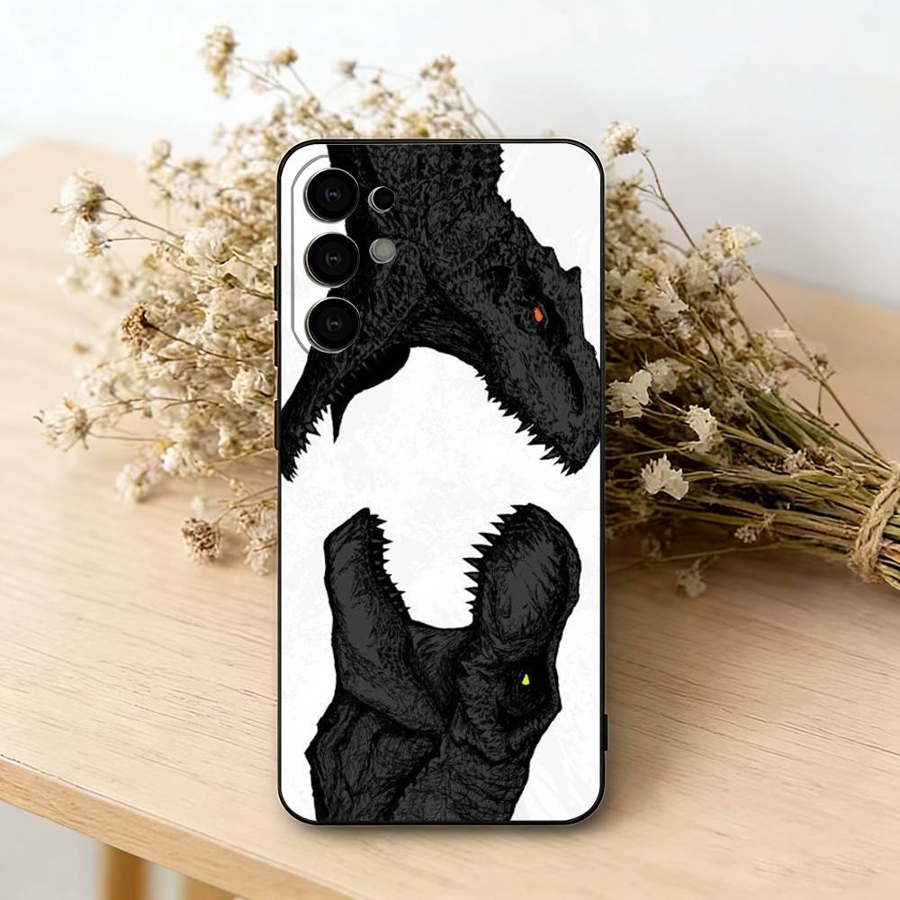 J-Jurassic D-Dinosaur World Phone Case For Samsung S25,S24,S21,S22,S23,S30,Ultra,S20,Plus,Fe,Lite,Note,10,Black Cover