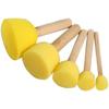 5 Sizes Foam Brush Sponge Brush Round Sponge Stippler Paint Tools Round Sponges Brush for Kids Graffiti Arts Crafts DIY Painting