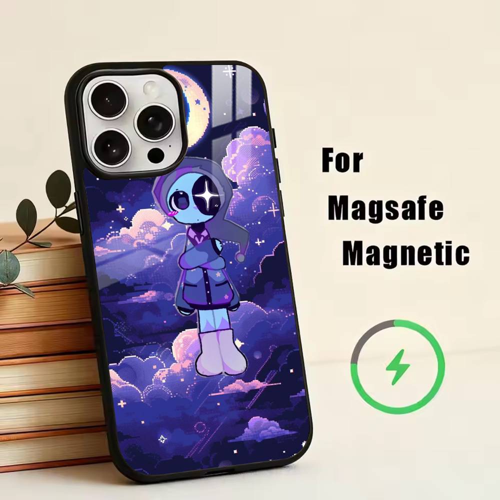 Милый чехол Sprunki для iPhone 17, 16, 15, 14, 13, 12, 11 Plus, Pro, с магнитом для беспроводной зарядки Magsafe
