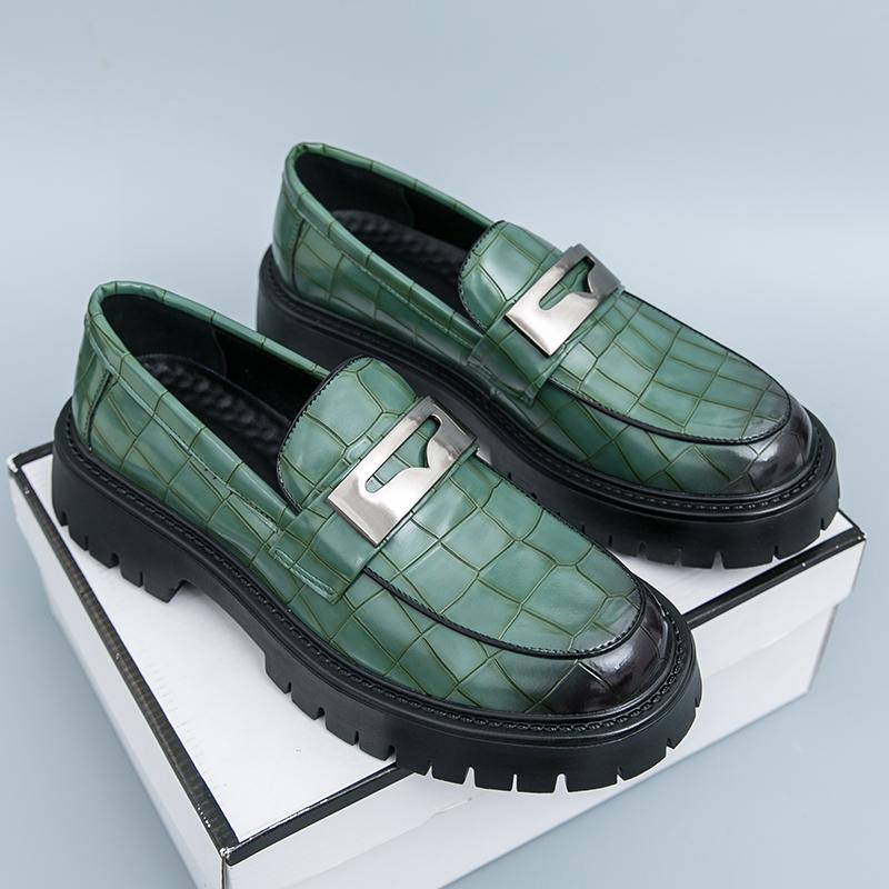 Fashion Size 38-46 Classic Men Loafers Luxurious Comfortable Thick Soled Fashionable Big Toe Leather Shoes Men Business Social Shoes