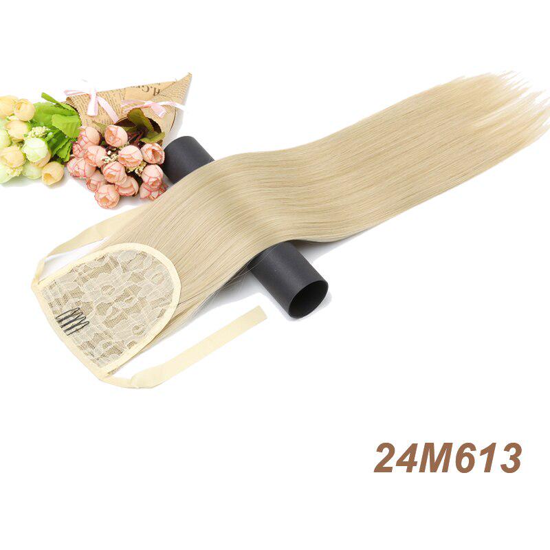 Silky Straight Synthetic Clip In Drawstring Ponytail Hairpieces for Women Hair Extension