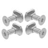 4Pcs Hydrofoil Screw Set Stainless Steel M6 T-Nuts Hexagonal Screws Surfboard Foil Mounting Nuts Sliding Kit for Wing Foil Sup 4