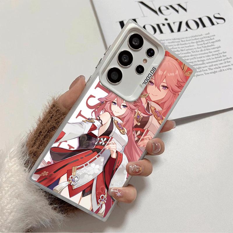 Мягкий чехол для телефона Genshin Impact в стиле аниме для Samsung Galaxy S24 S25 FE S26 Edge S23 Ultra S22 Plus S21 + Ударопрочная задняя крышка