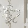 Silver Hibiscus Wall Sticker 47.2x35.4in Acrylic Wall Sticker  Living Room Decor