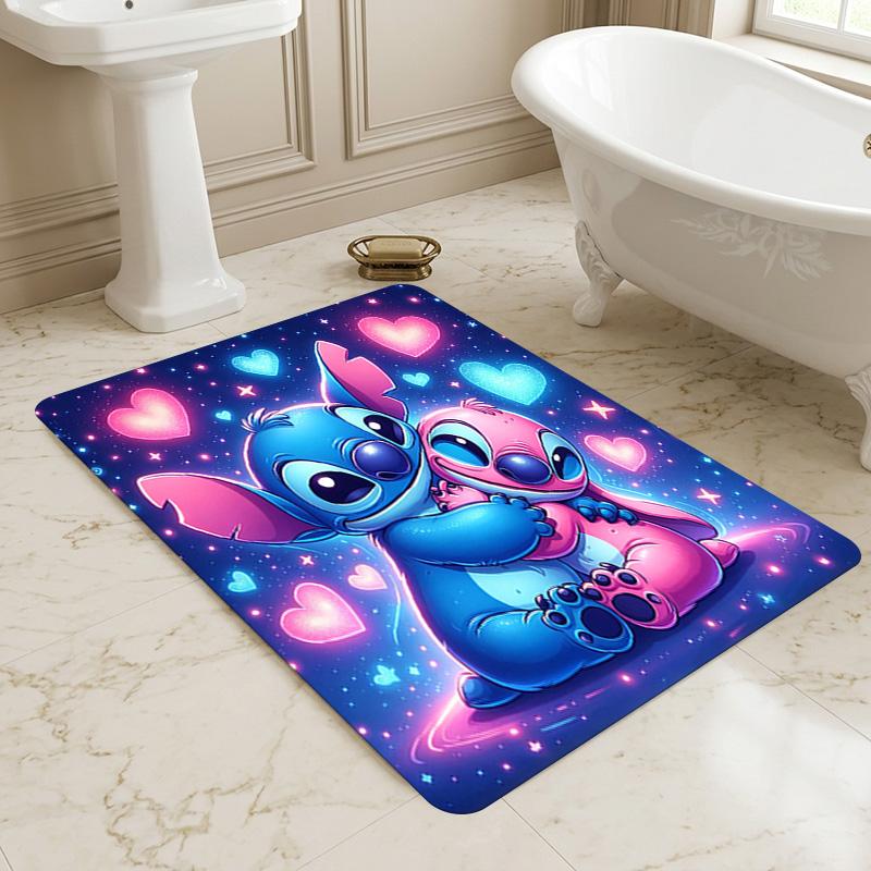 Stitch Love Living Room Nonslip Area Rug Soft Carpet For Bedroom Game Playroom Sofa Office Home Decor Doormat Christmas Gift C9302863