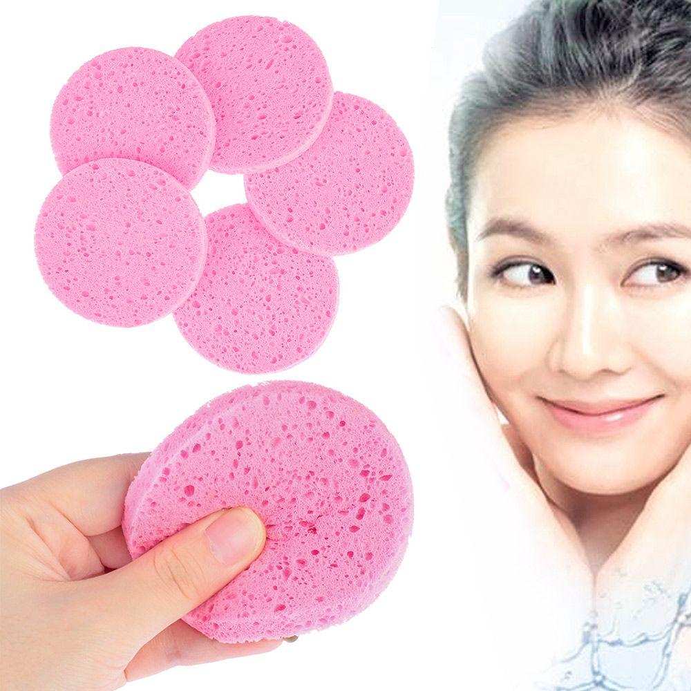 5Pcs Makeup Tool Skin Care Cleanup Body Facial Cleaner Cleansing Sponge Face Wash Pad Compress Puff