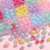 Акриловые прозрачные граненые круглые бусины конфетных цветов для изготовления украшений ручной работы