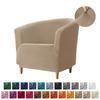 Leisure Velvet Club Bath Tub Armchairs Chair Covers Stretch Sofa Slipcover Removable Sofa Couch Cover Bar Counter Solid Color