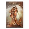 Retro Romantic Lover Oil Painting Couple Figure Painting Wall Art Printmaking Living Room Poster