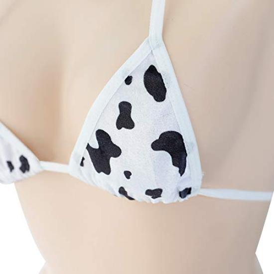 Milk Girl Cow Print Bikini Cute Swimsuit Animal Animal Costume Cosplay Swimsuit