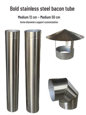 Изготовленное на заказ нержавеющее колено для отвода дыма с дождевым колпаком для вентиляции