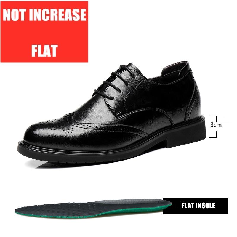 Hidden Heel 8/6CM Cow Leather Men Shoes Office Work Elevator Shoes Brand Man Business Oxfords Footwear Suit Shoes Lift Sneakers