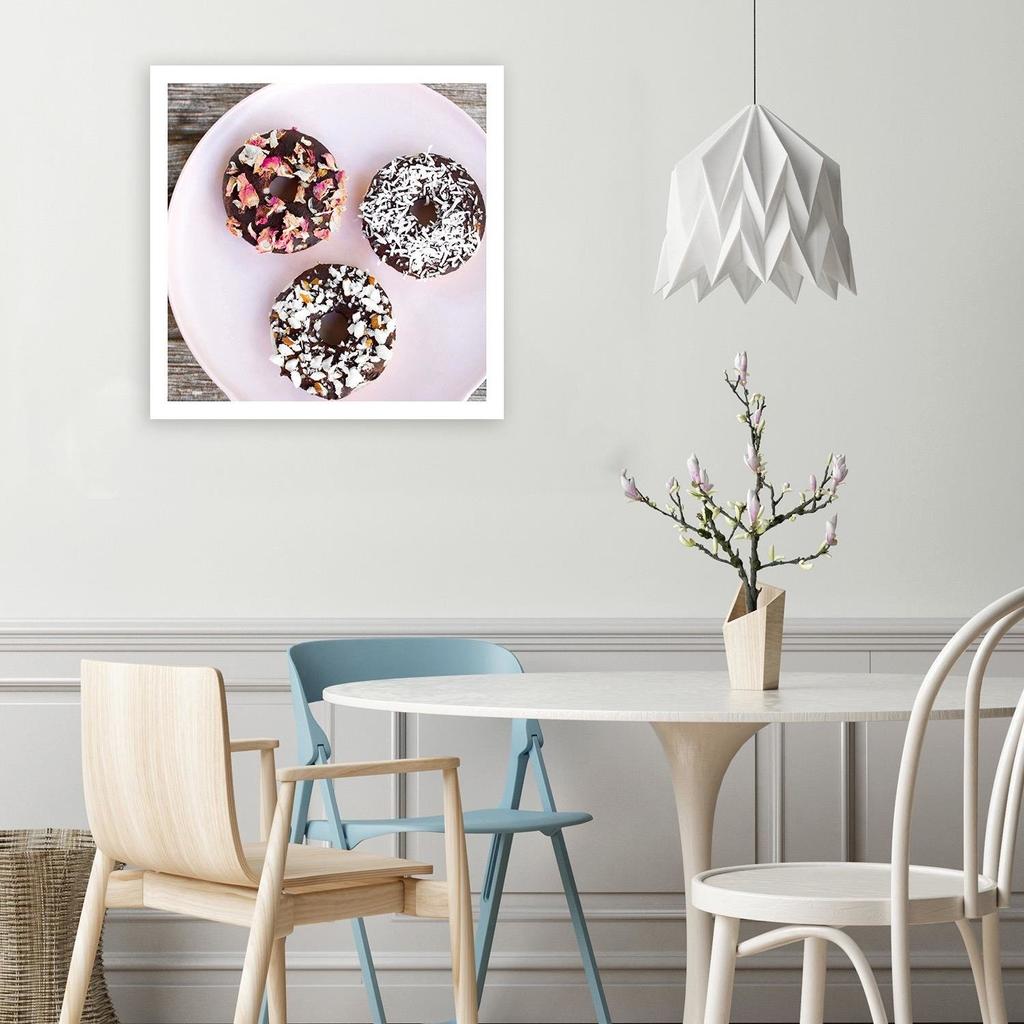 Canvas print, Donuts on a plate