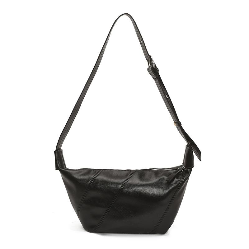 Женская сумка-багет большой вместимости, женская летняя новинка 2025, модная сумка-пельмень из мягкой кожи, повседневная модная наплечная сумка-мессенджер