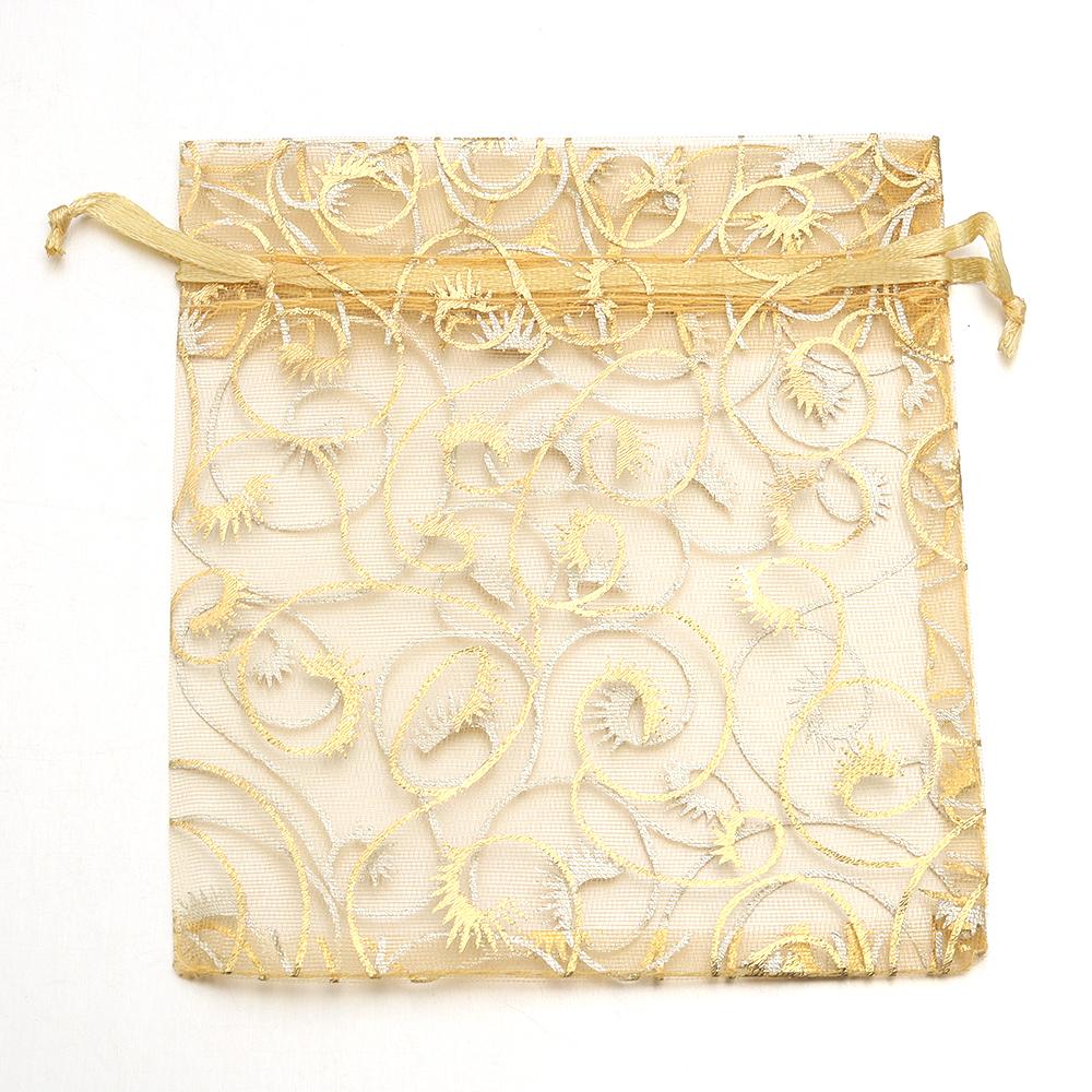 10pcs/lot Organza Gifts Bags Colorful Candy Beads Drawstring Storage Pouches For DIY Christmas Party Gift Jewelry Packaging Bags