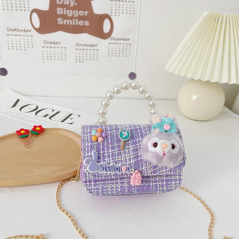 Stellalou Kids Melody Single Shoulder Crossbody Bag With Pearl Handle Girl For