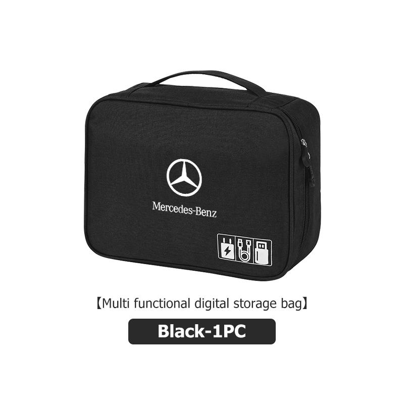 WLG4 Car USB Data Cable Organizer Headset Charging Treasure Box For Mercedes Benz AMG A C E S G Class W201 W210 W108 W204 W205 W203