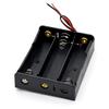 10-1pcs 1 2 3 4 Slot Plastic 18650 Battery Holder with Wire Lead Black 18650 Battery Storage Box Case for 18650 3.7V Battery