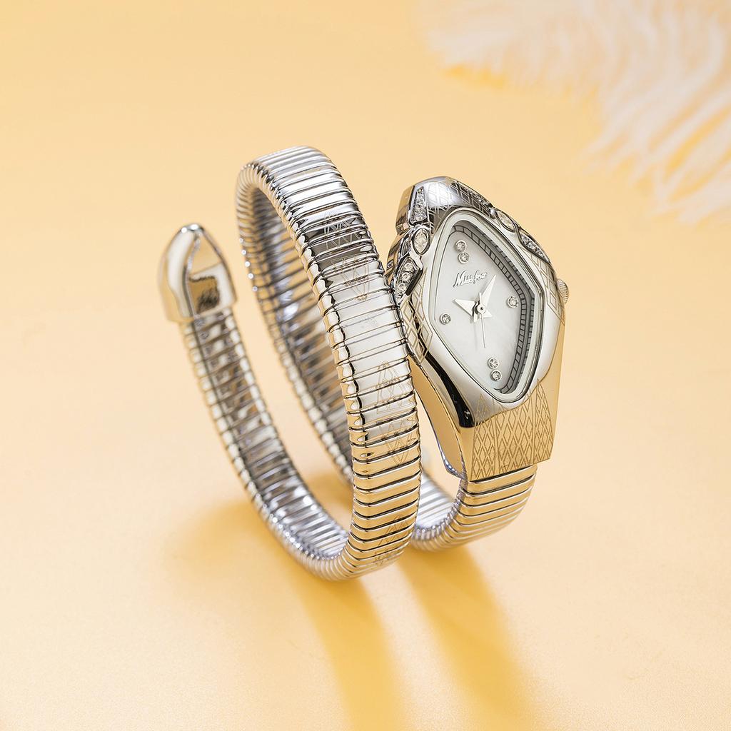 MISSFOX Платье Змея Форма Браслет Женские Часы Лучшие Элегантные Водонепроницаемые Кварцевые Ювелирные Часы