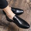 Мужская обувь Повседневная деловая классическая кожаная обувь Мужские весенние и осенние туфли-лоферы в британском стиле Трендовые перчатки для ног Обувь Doudou One Pedal