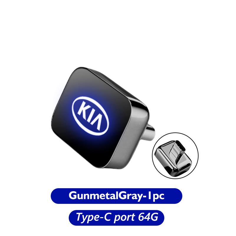 AAOJ1 For KIA Car Accessories USB/Type-c Flash Drives Mini Memory Stick Plug Rio K5 K2 Sportage Ceed Sorento Picanto Stinger Soul