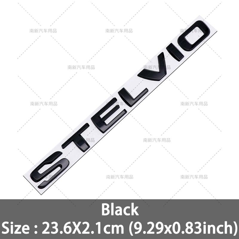RZUD8 3D Metal Q2 Q4 Letter Badge Rear Giulia Stelvio Trunk Emblem Car Stickers For Alfa Romeo Giulia Stelvio Car Styling Accessories