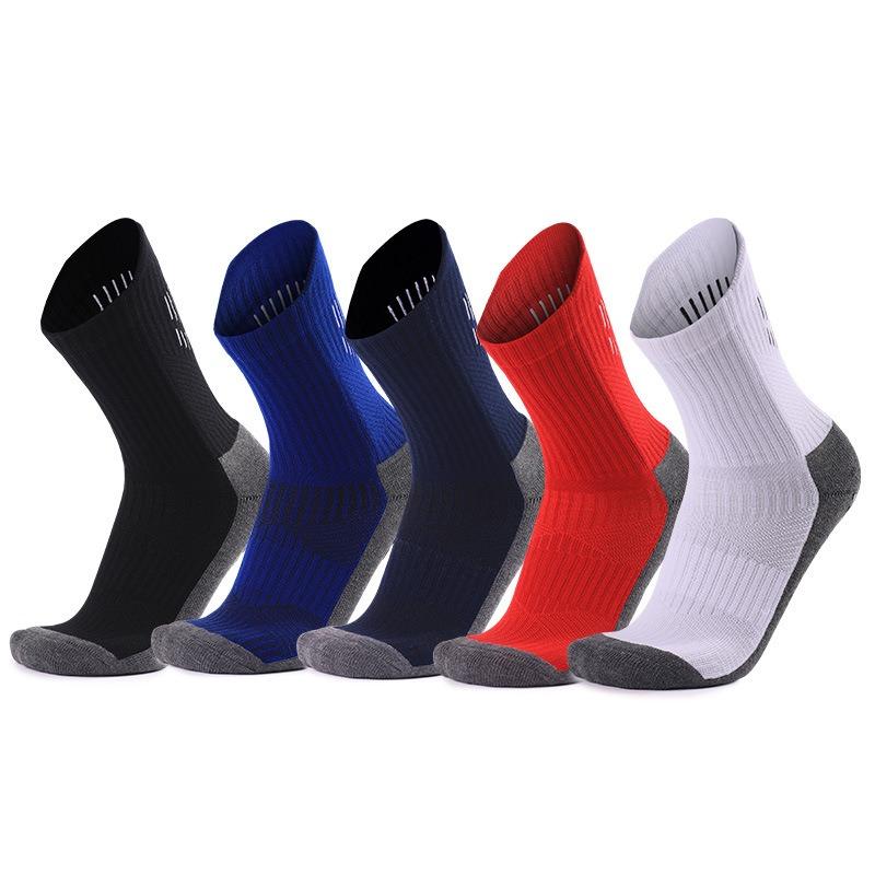 Training Thickened Towel Bottom Medium Tube Socks Non-Slip Sweat-Absorbing Sports Socks Men'S Professional Dispensing Football Socks