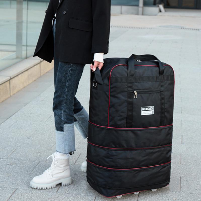 Дорожная сумка, сумка на колесиках, складной чемодан для багажа, многослойная сумка для хранения, дорожная сумка из ткани Оксфорд для переезда
