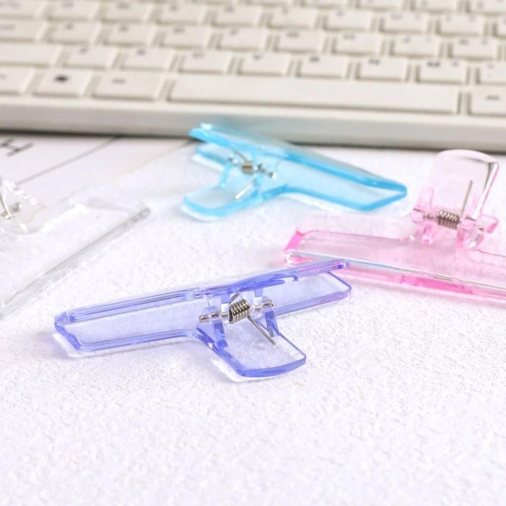 Transparent File Clamps Holder Colorful Paper Clamp Organizer High Quality Planner Clip