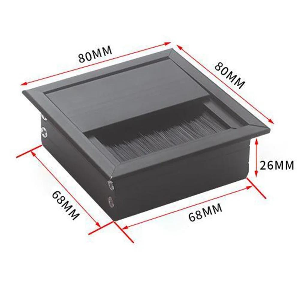 Втулка для шнура на столе, крышка отверстия для провода, порт вывода кабеля, крышка коробки для заправки кабеля, органайзер для кабеля на офисном столе 80x80 мм