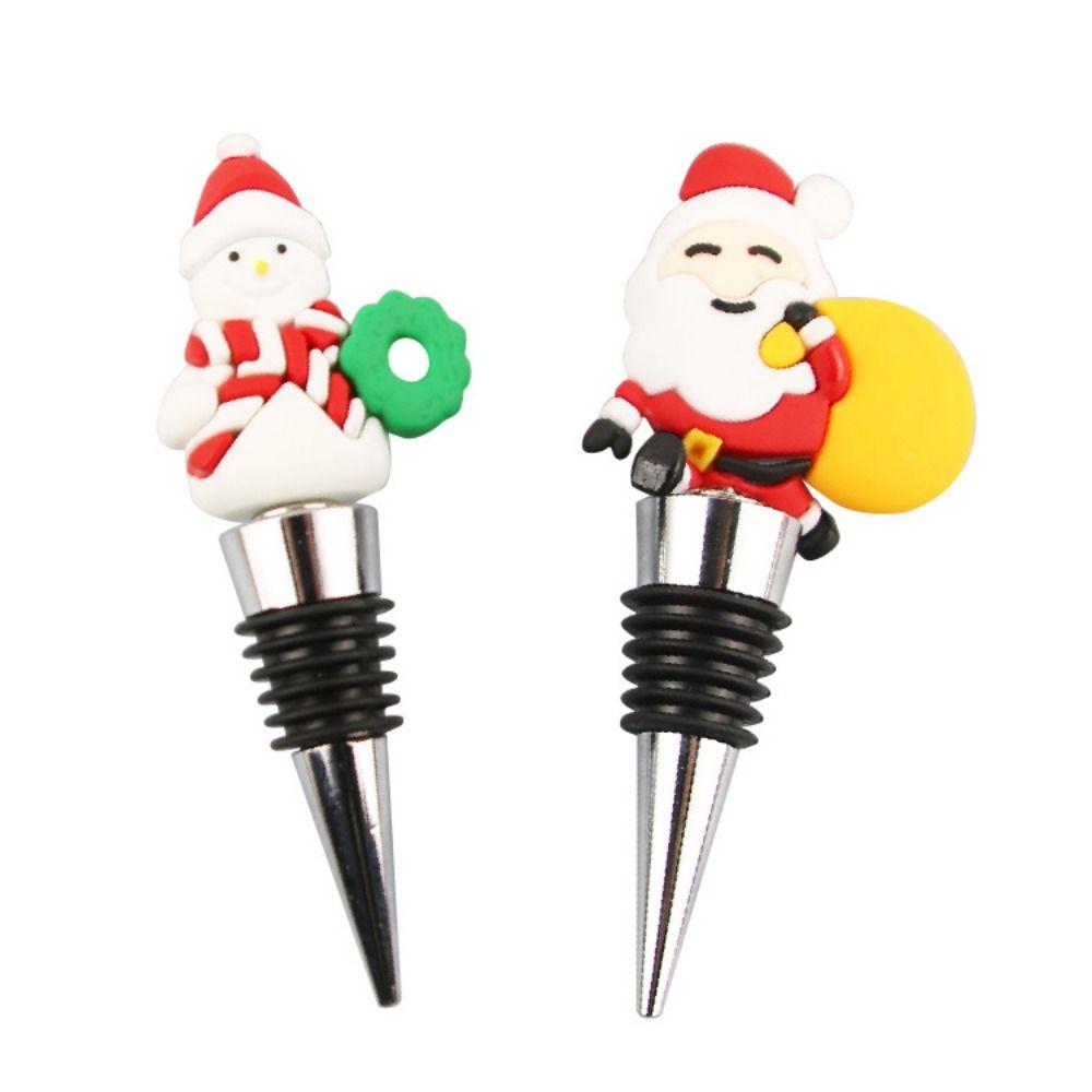 Reusable Metal Wine Corks Twist Cap Christmas Bottle Sealing Plug Durable Wine Sealers Kitchen