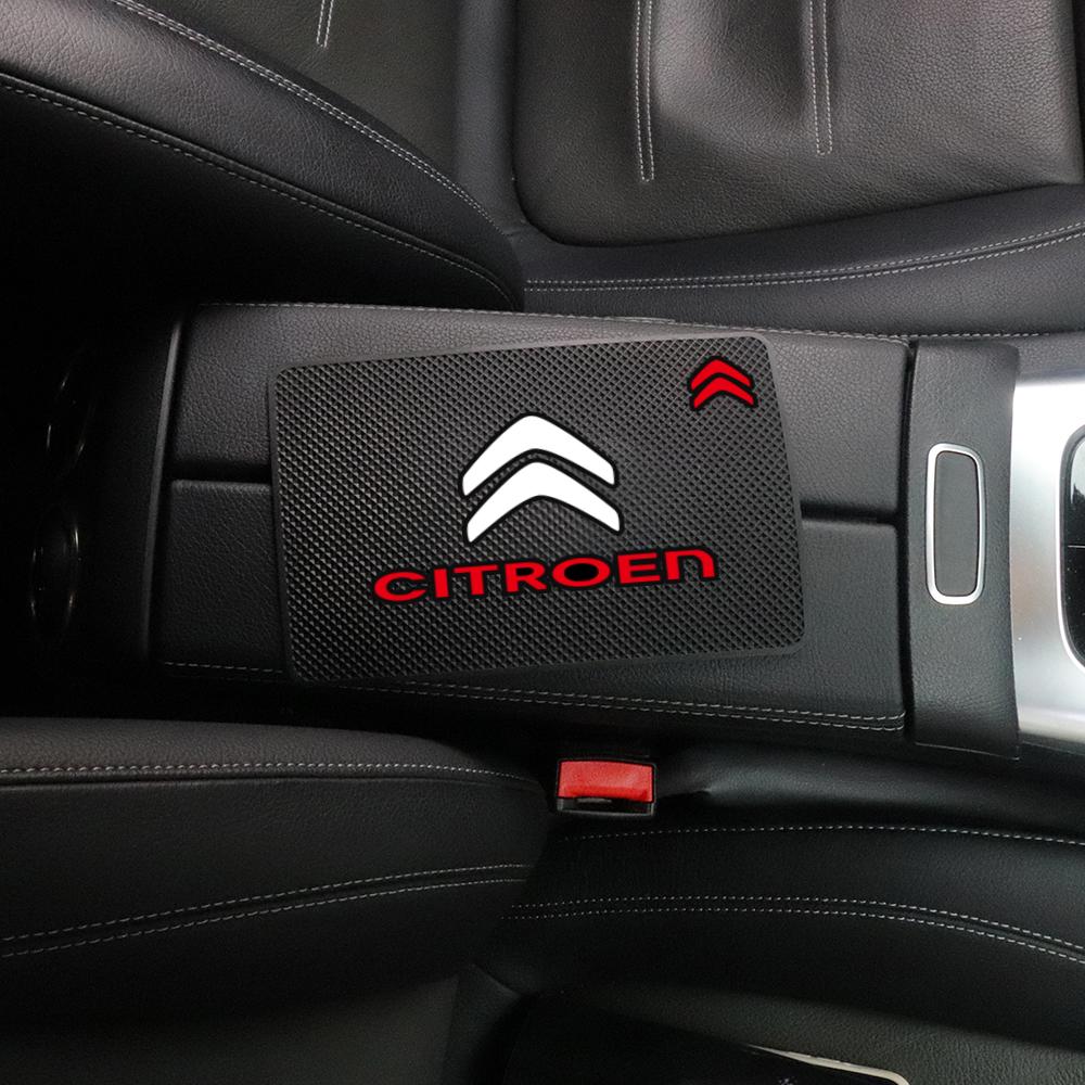 Car Dashboard Phone Glasses Non-Slip Silicone Pads Sticky Mat For Citroen C4 C3-XR C5 Aircross C-quatre Picasso Auto Valve Cap