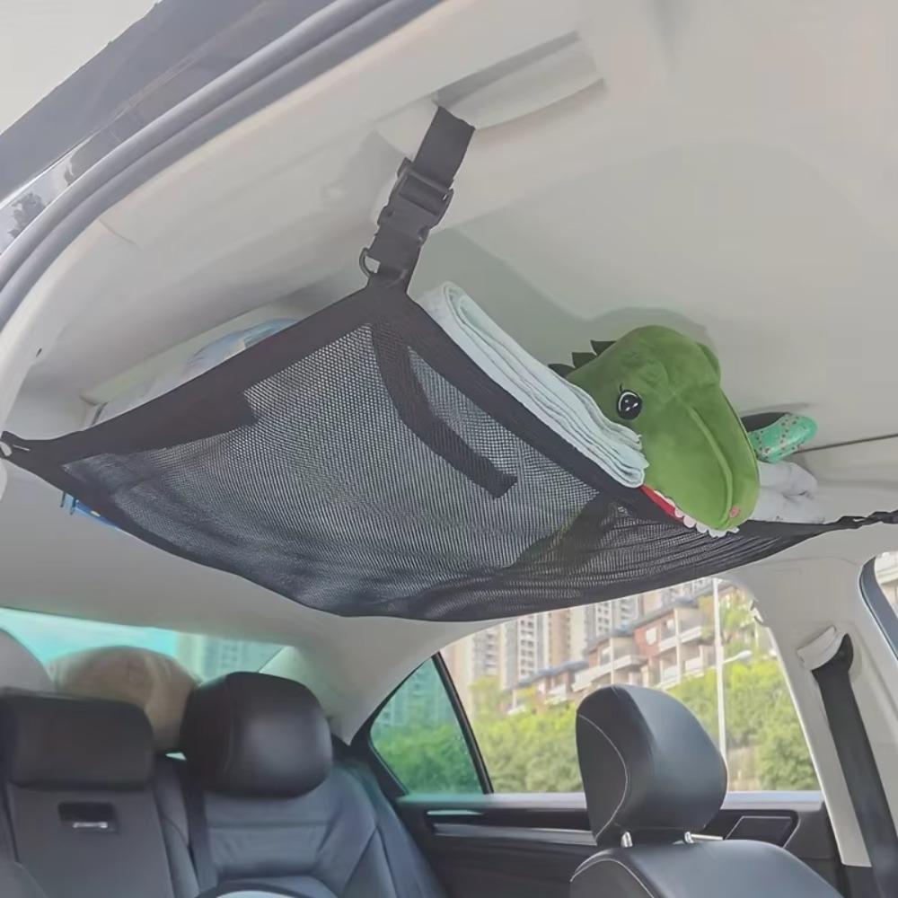 Space-saving Car Ceiling Storage Net Double Layer Car Ceiling Mesh Pouch Travel