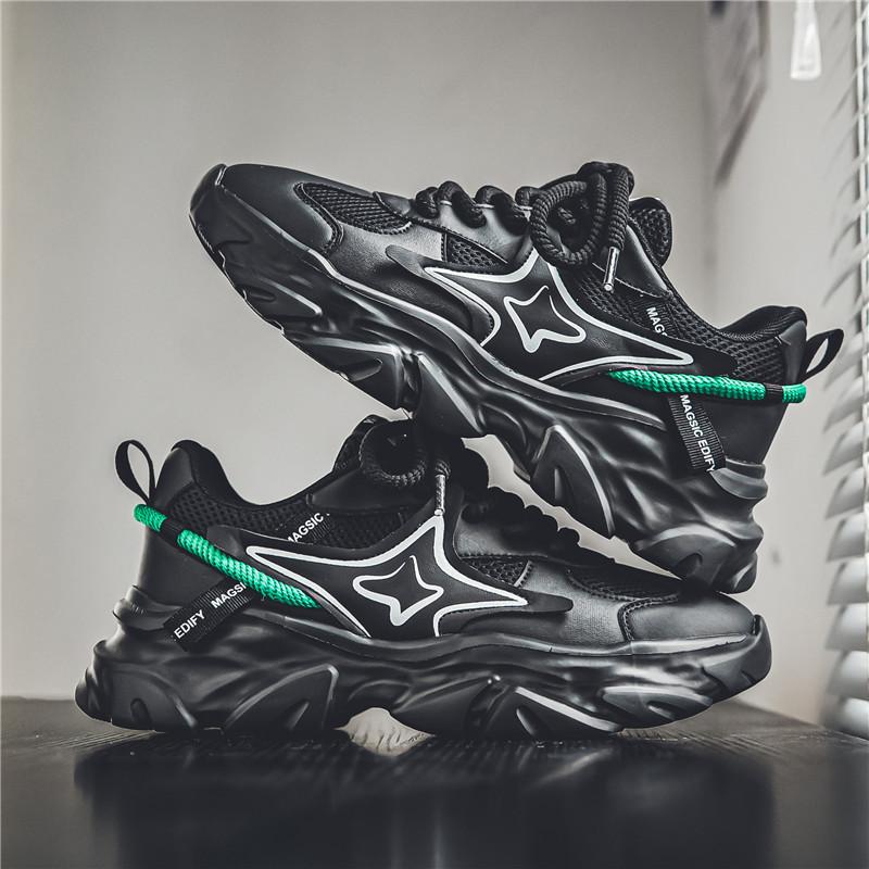 Мужская обувь зимняя новая мужская трендовая повседневная обувь для студентов, бегущих, амортизирующих, спортивных, сто башен, нескользящая, повышающая, папина обувь