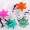 DIY Resin Silicone Mold Christmas Snowflakes Candle Holder Plaster Molds Scented Tealight Lamp Holder 2 Holes Concrete Mold