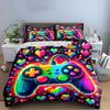Colorful Gaming Controller Set Bedding Duvet Cover Set Duvet Cover Pillowcases (1 * Duvet Cover 2 * Pillowcases, without duvet insert)