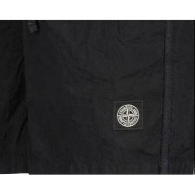 STONE ISLAND Однотонные повседневные шорты с эластичным поясом и прямым кроем для мужчин Черные 7915B0643-A0029