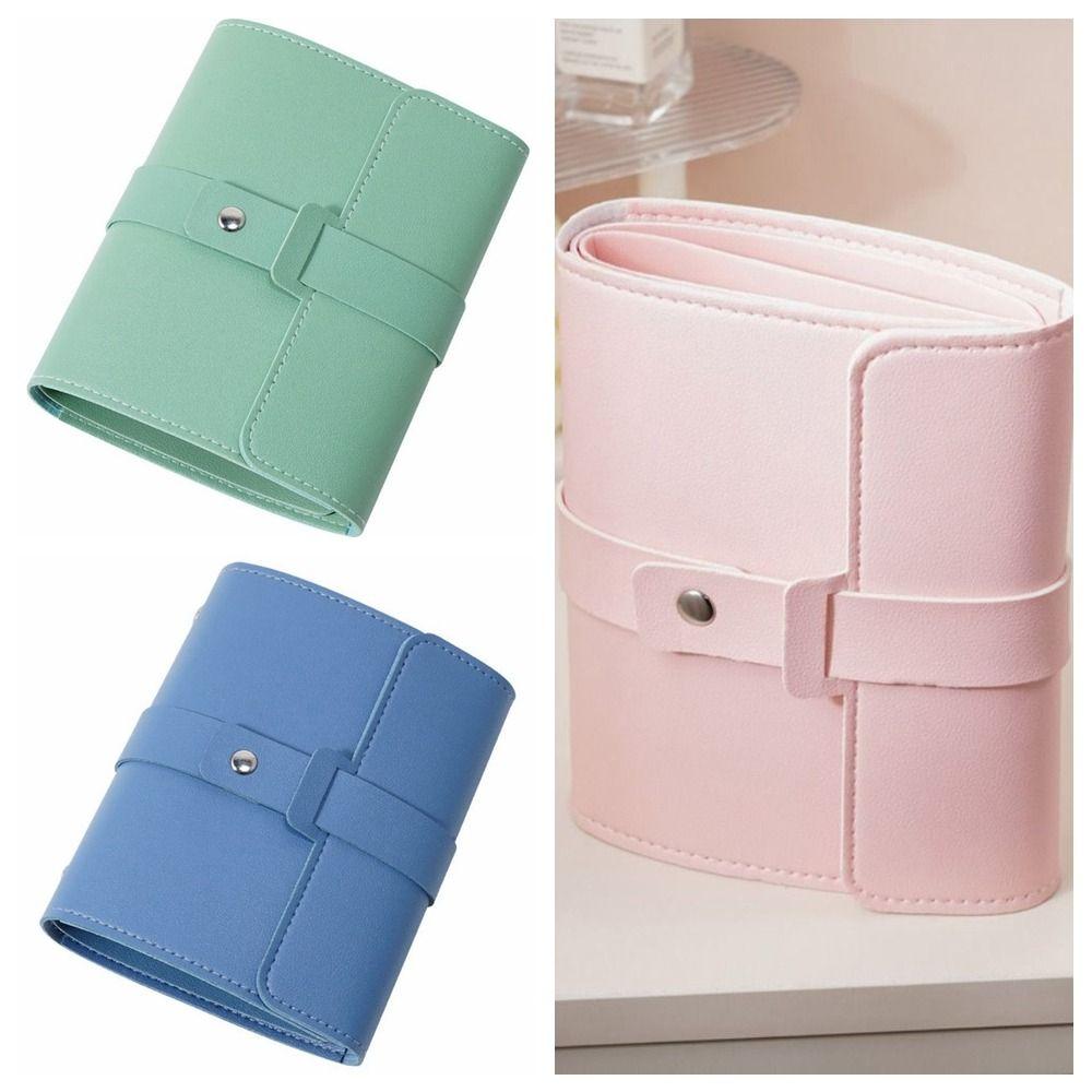 Cortical PU Studs Earrings Storage Boxes Solid Color Earrings for Storing Book  Women