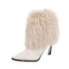 Fur Super High Heels Ankle Snow Boots New Pointed Toe Shoes Winter 2025 Trend Elegant Party Shoes Fashion Sexy Pumps Botas Mujer