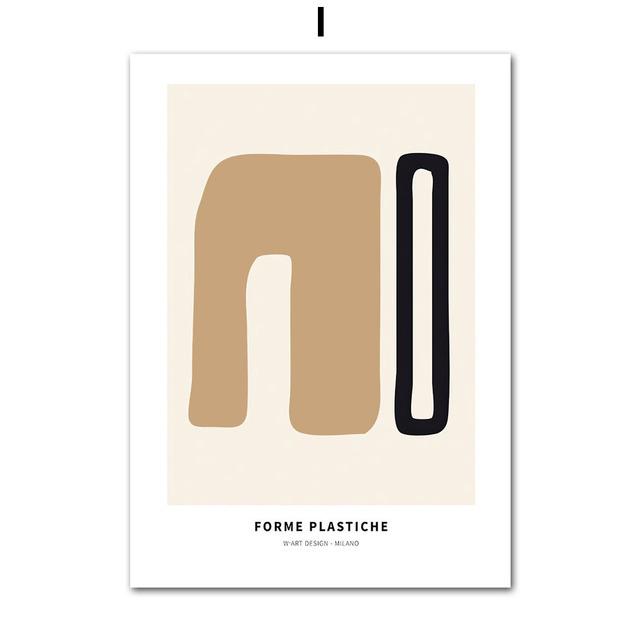 Abstract Mid-Century Modern Lines Nordic Gallery Wall Medieval Art Canvas Painting Posters Print Pictures for Living Room Decor No Frame