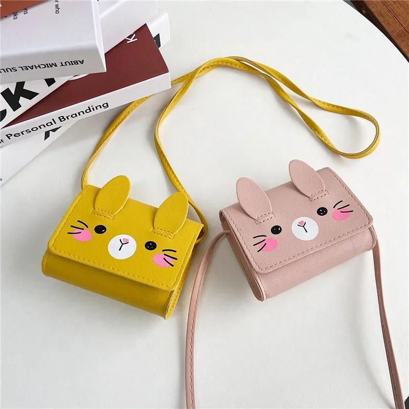 Children's Single Shoulder Bag Girls Stylish and Cute Rabbit Crossbody Bag Mini Cartoon Coin Purse Cute Purse for Girl Handbags