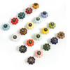 Single Hole Cabinet Knob Round Drawer Knobs Retro Ceramic Pumpkin Handle  Kitchen
