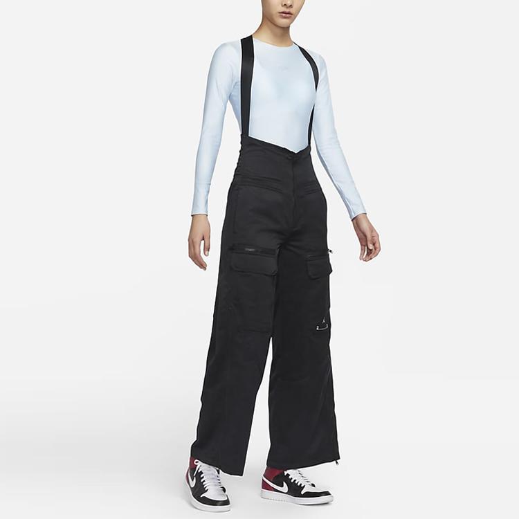 Jordan SS22 23 Повседневные брюки с высокой талией и несколькими карманами, женские брюки, черные DM5298-010