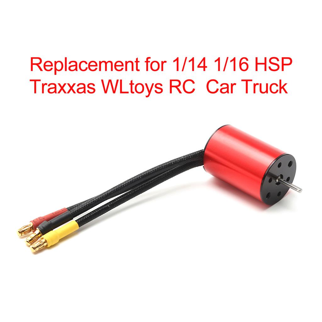 S2838 3600KV Brushless Motor Waterproof Motor Replacement for 1/14 1/16 HSP Traxxas WLtoys RC  Car