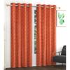 Набор из 2 предметов, высококачественные полиэфирные текстурированные занавески оранжевого цвета с люверсами