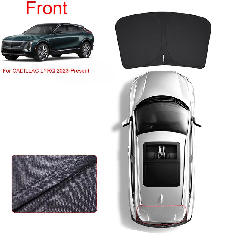 Car Black Window Privacy Sunshade For Cadillac LYRIQ 2023-Present Auto Anti-UV Heat Insulation Protect Cover Interior Accessory