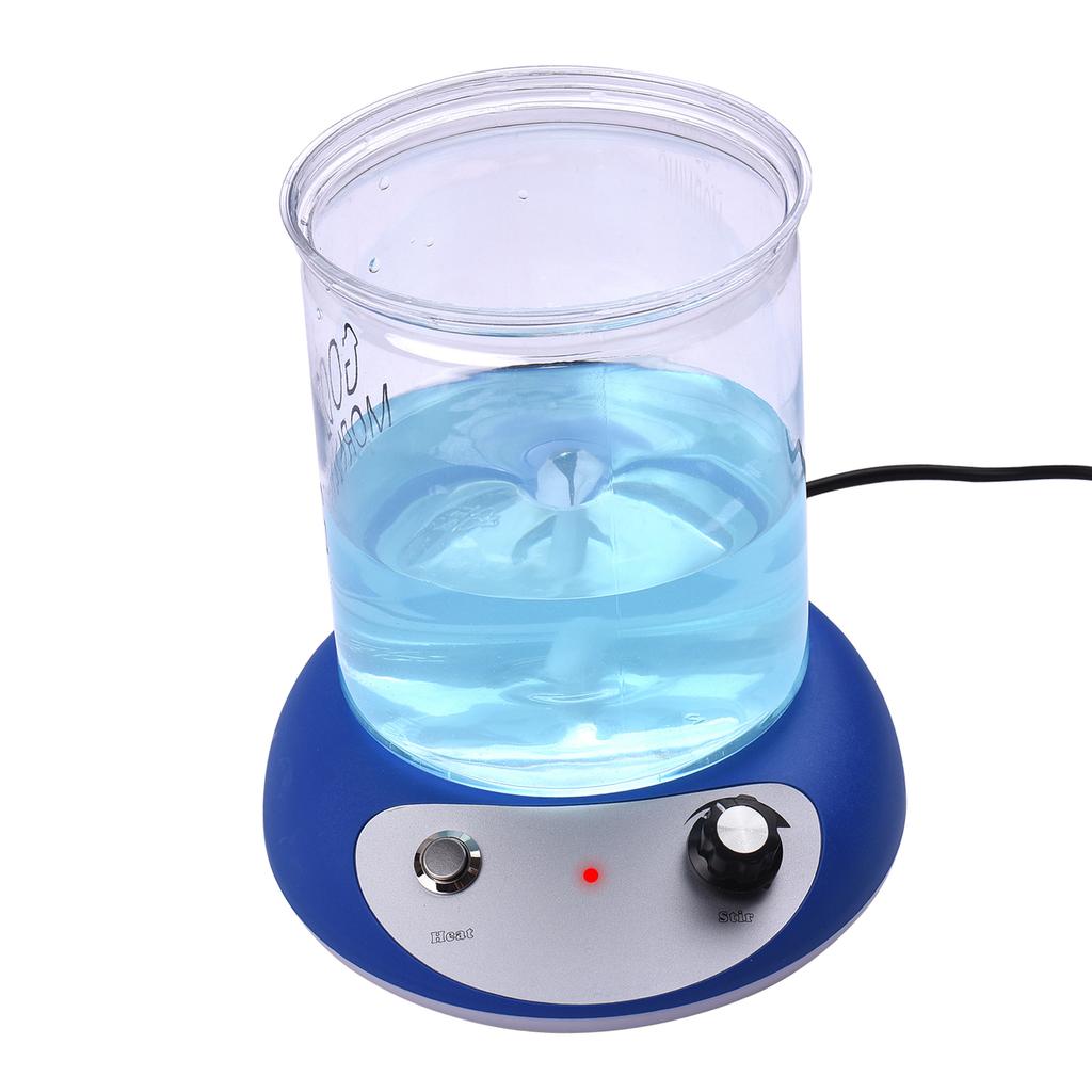 Mini Magnetic Stirrer Hot Plate Mixer Heating Stirring Machine Speed Adjusting with Stir Bar 2000ml Stirring Capacity