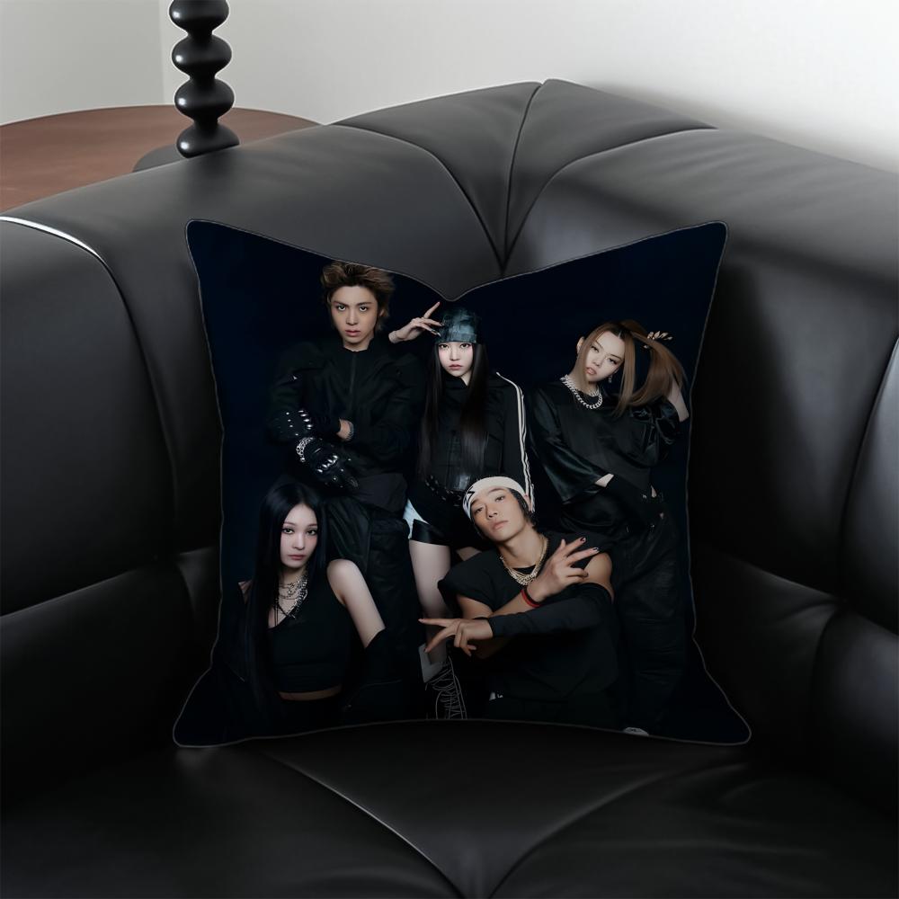 BoyGroup Kpop AALLDAY PPROJECT Cushion Cover Pillow Case Antidustmite Invisible zipper silky plush cushion